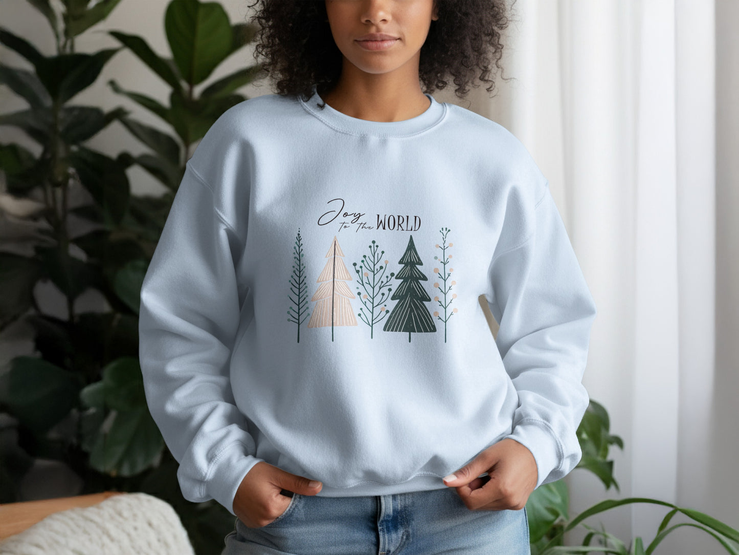 Joy to the World Christmas Trees Sweatshirt Product