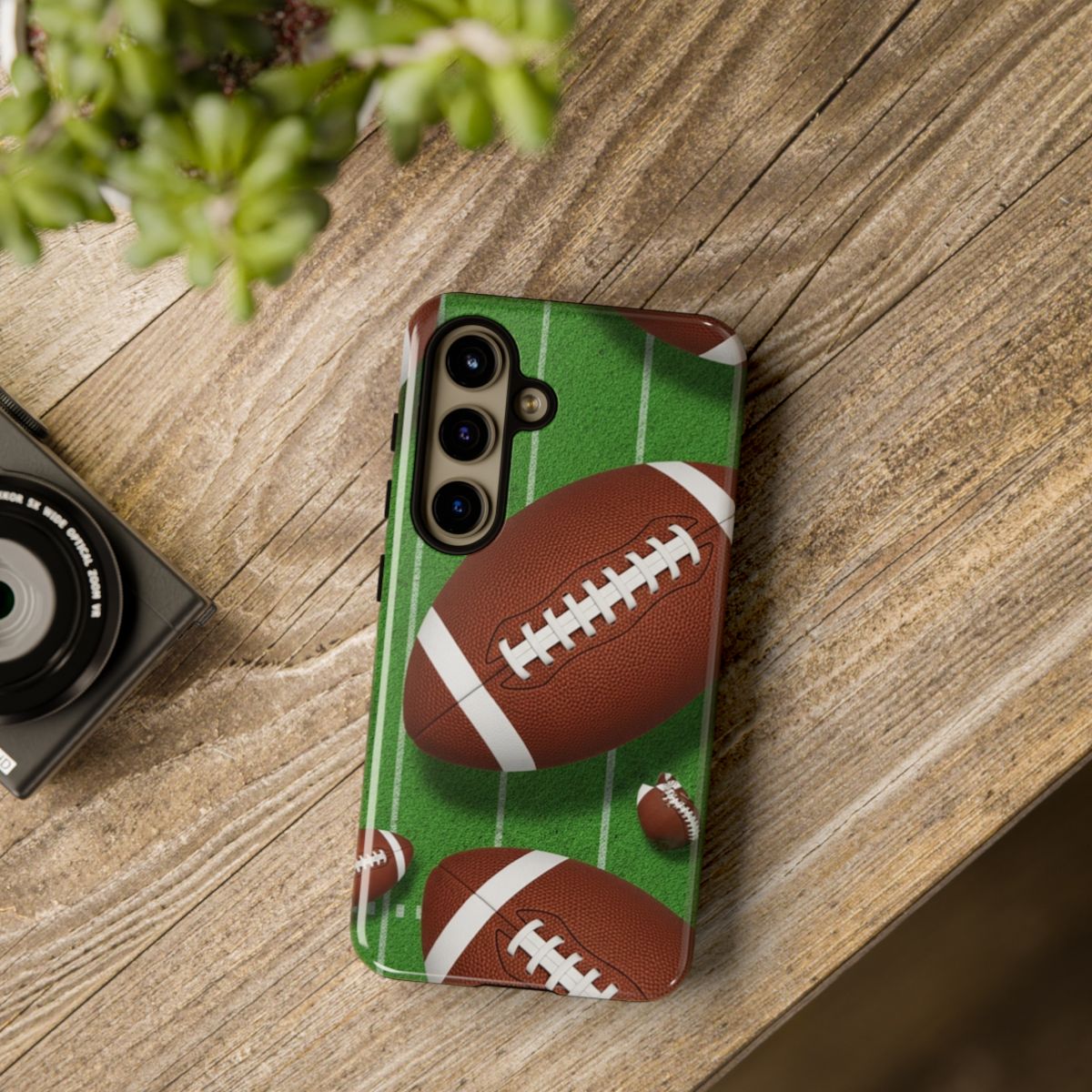 Football Field With Multiple Balls Design Phone Case