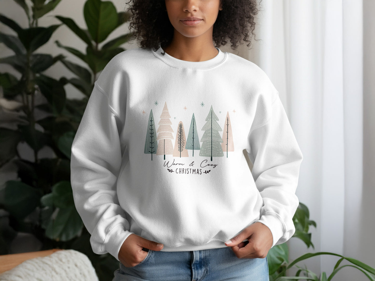 Warm and Cozy Christmas Tree Sweatshirt Product