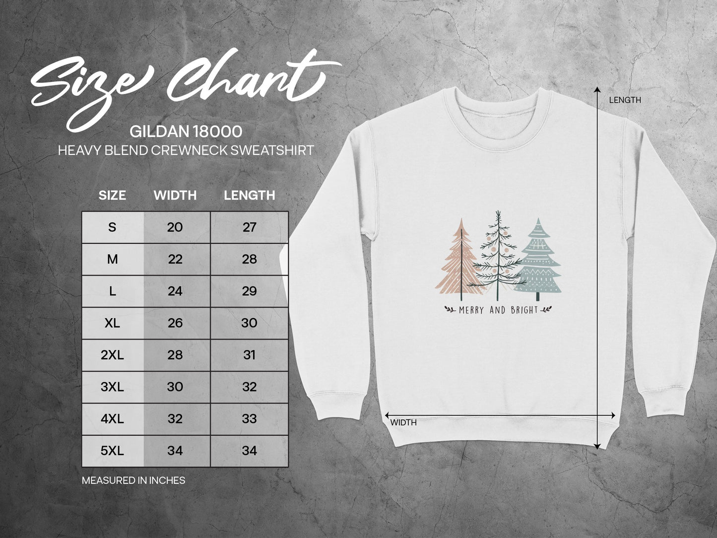 Merry and Bright Christmas Crewneck Sweatshirt