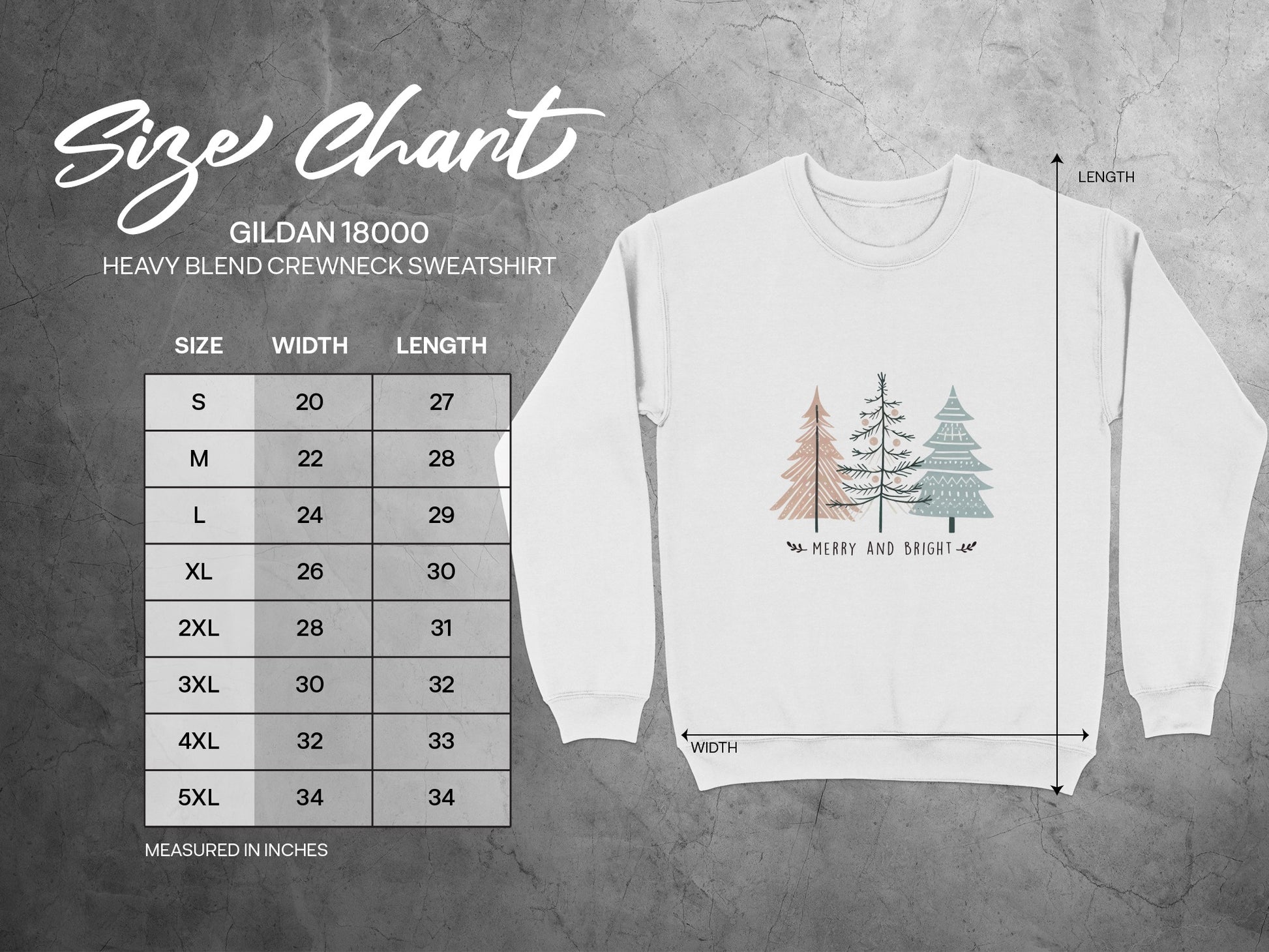 Merry and Bright Christmas Crewneck Sweatshirt