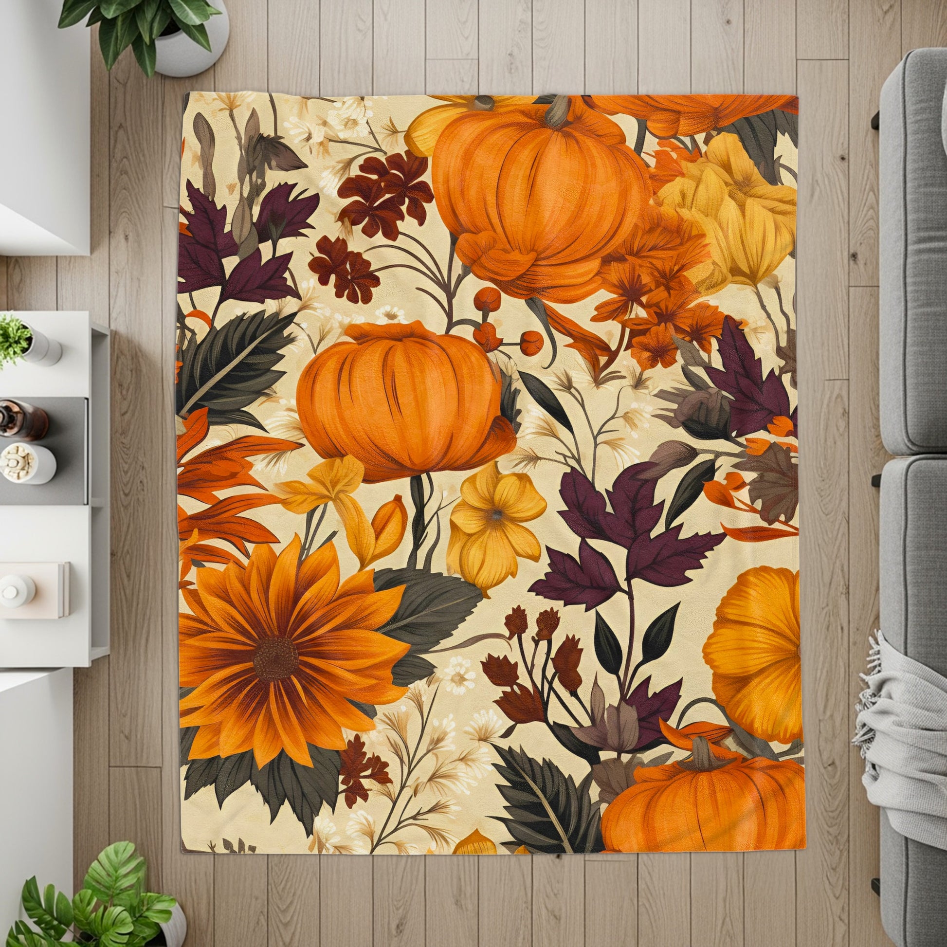 Stunning Autumn Floral Area Rug for Cozy Home Decor