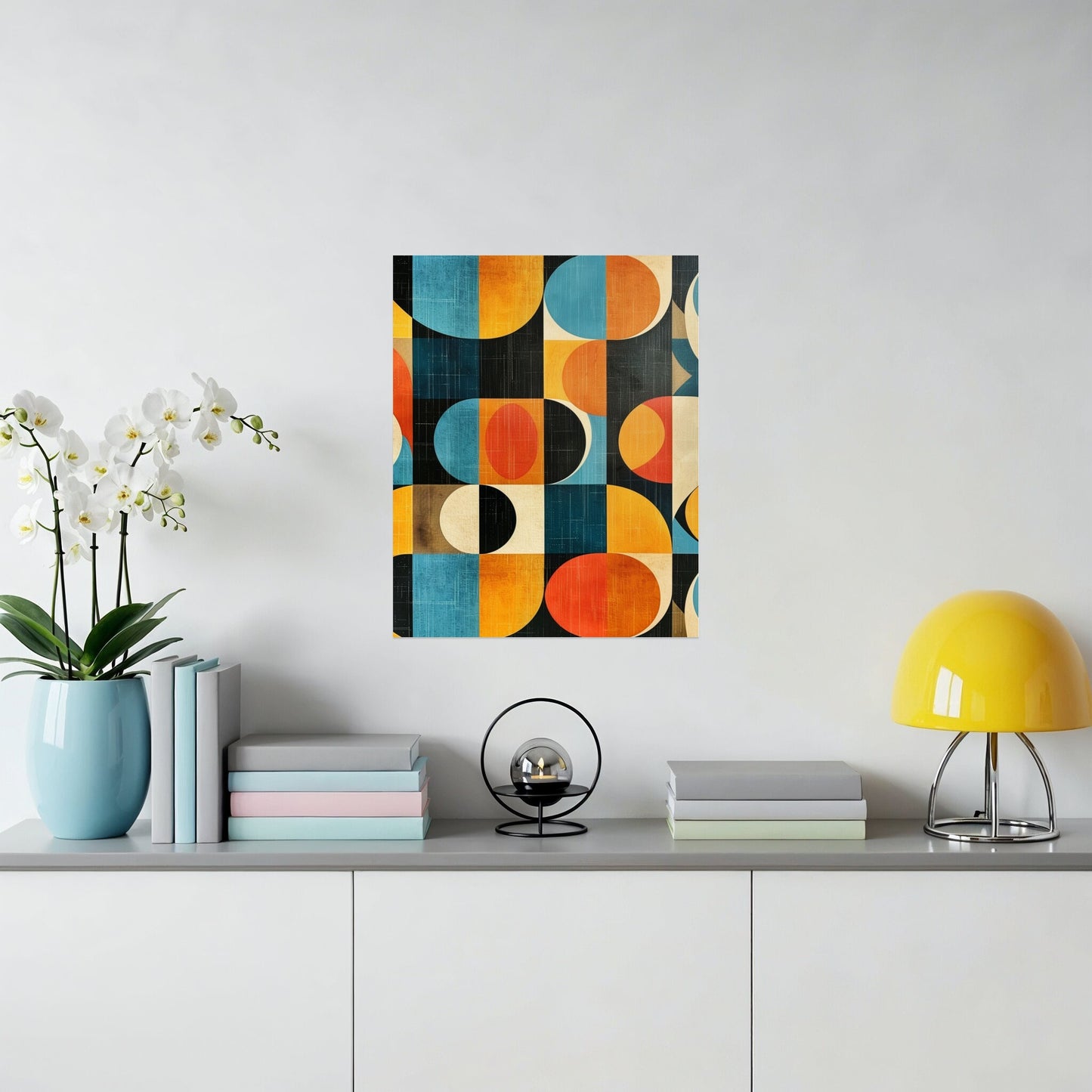 Colorful Abstract Geometric Canvas Wall Art Decor