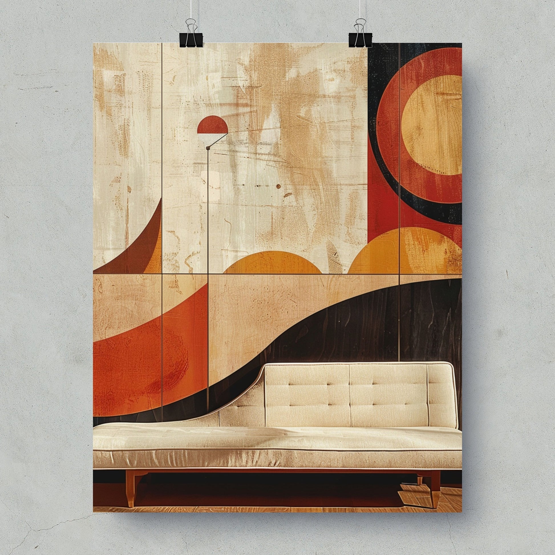 Abstract Geometric Art Print for Modern Home Decor