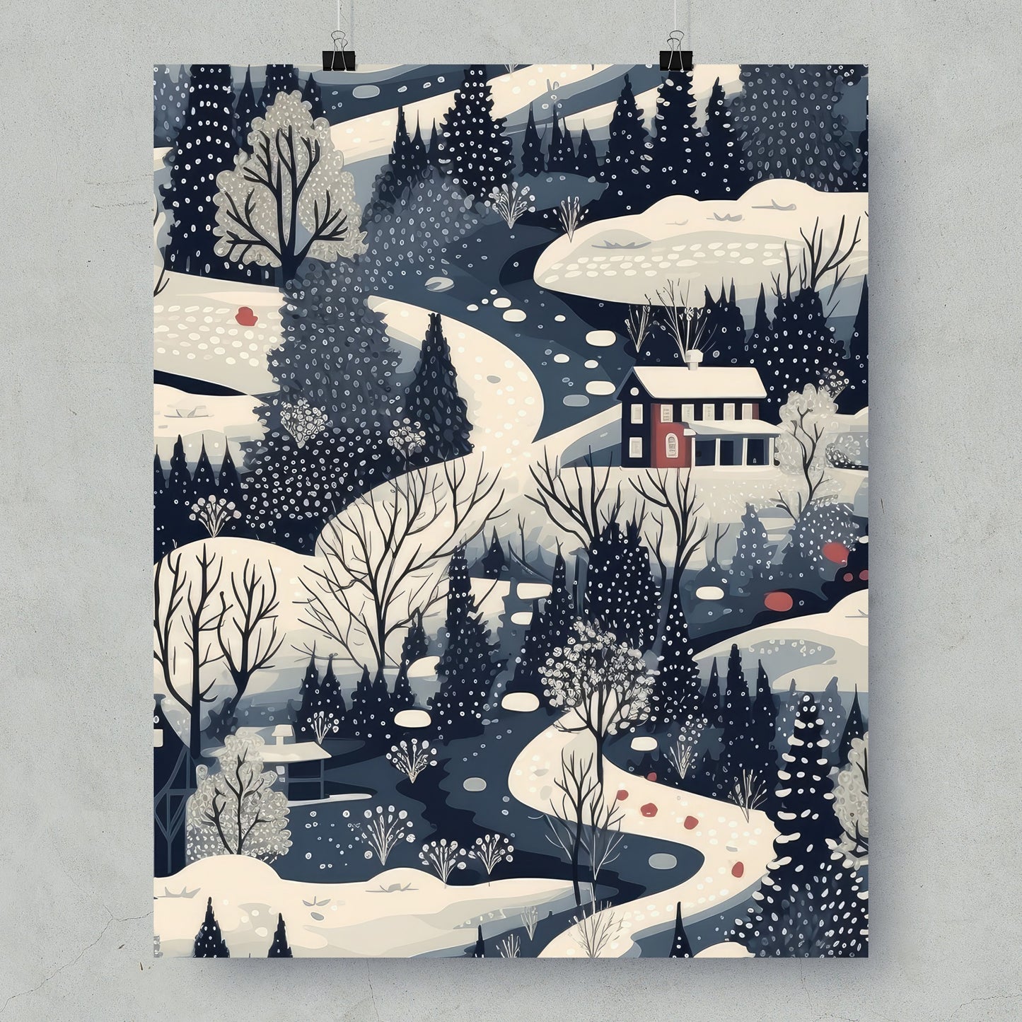 Winter Wonderland Landscape Art Print
