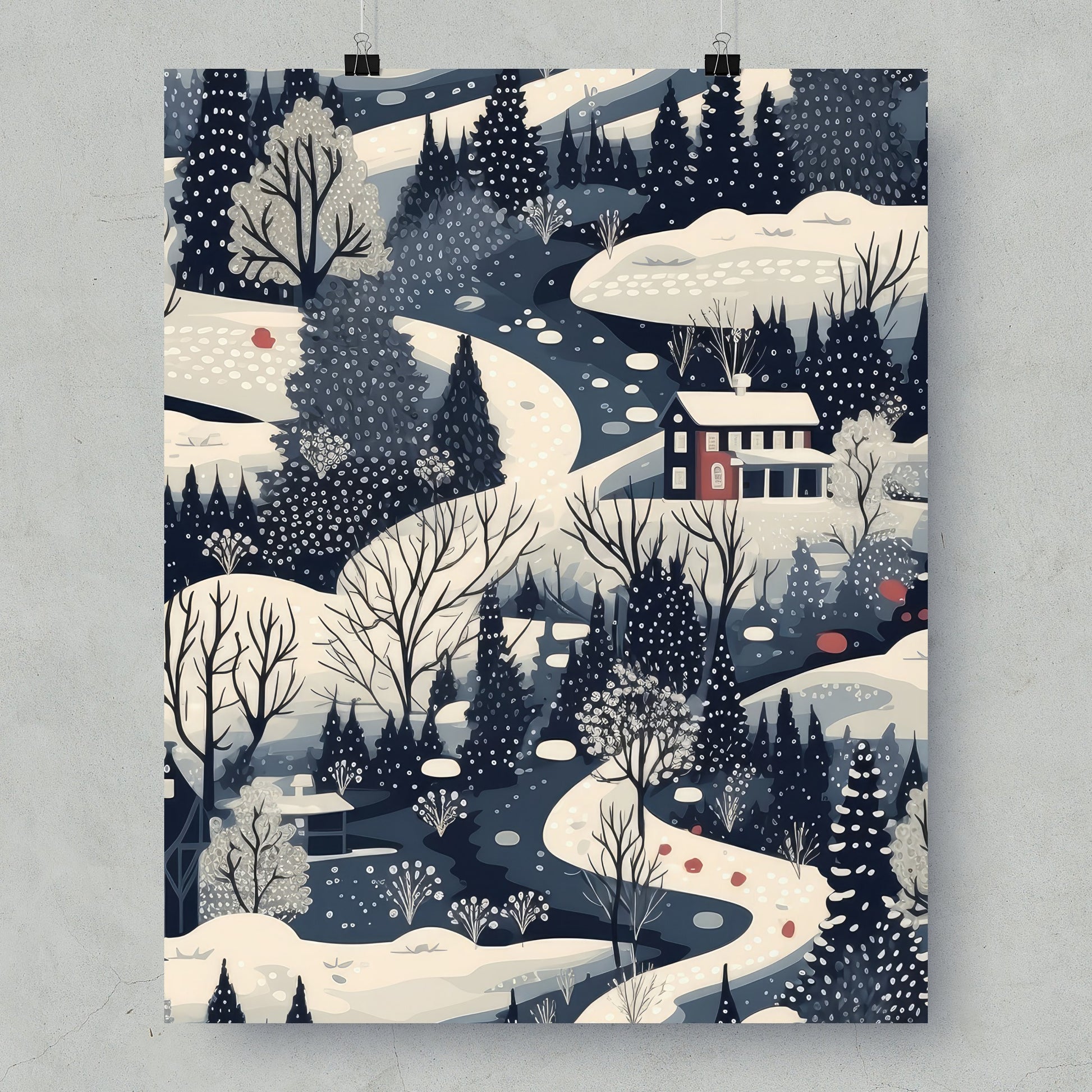 Winter Wonderland Landscape Art Print