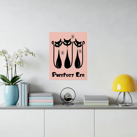 Vintage Style Cat Art Print Purrfect Era product type