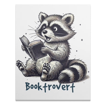 Cute Booktrovert Raccoon Reading Art Print product type