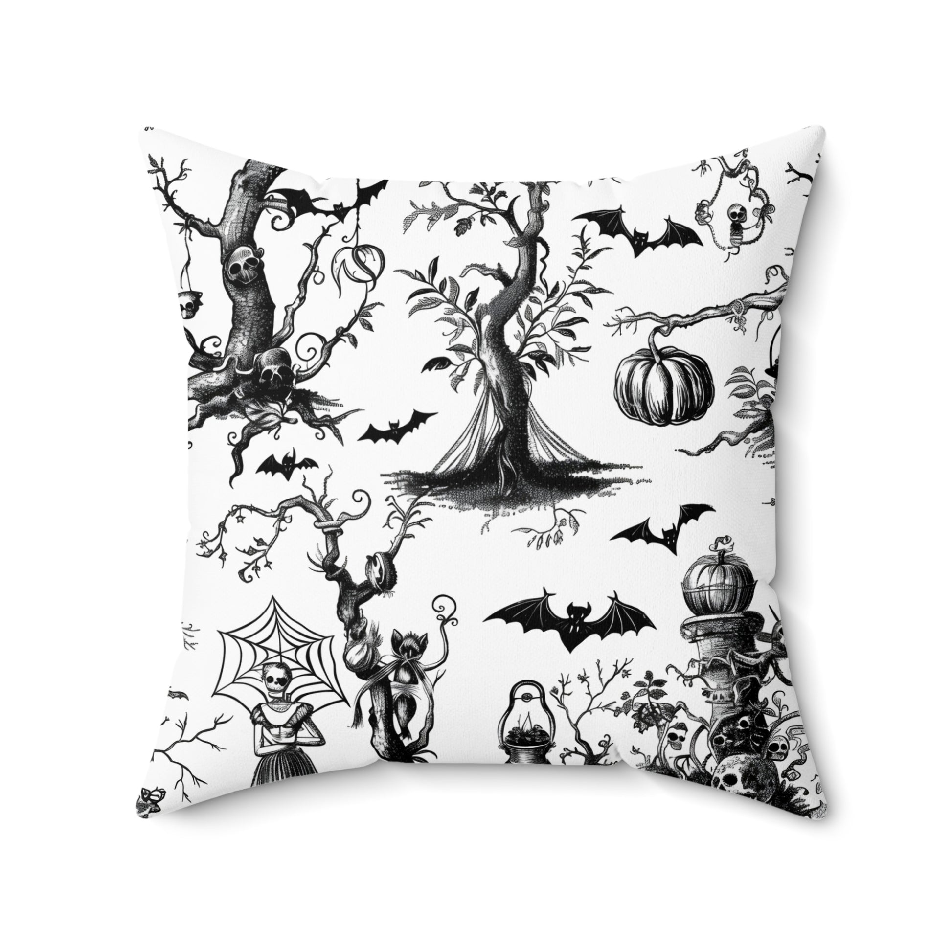Halloween Themed Cushion with Spooky Trees product type