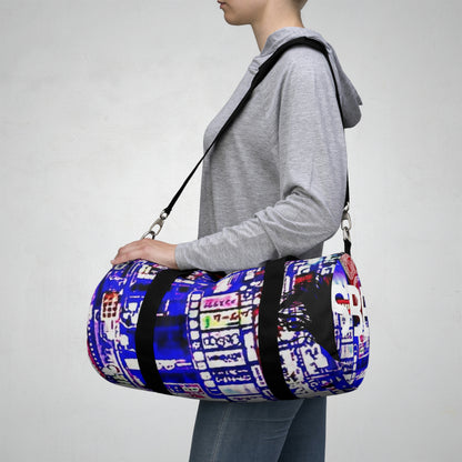 Tokyo Japanese Abstract Duffle Bag, Weekender Bag, Carry on Travel Overnight Canvas