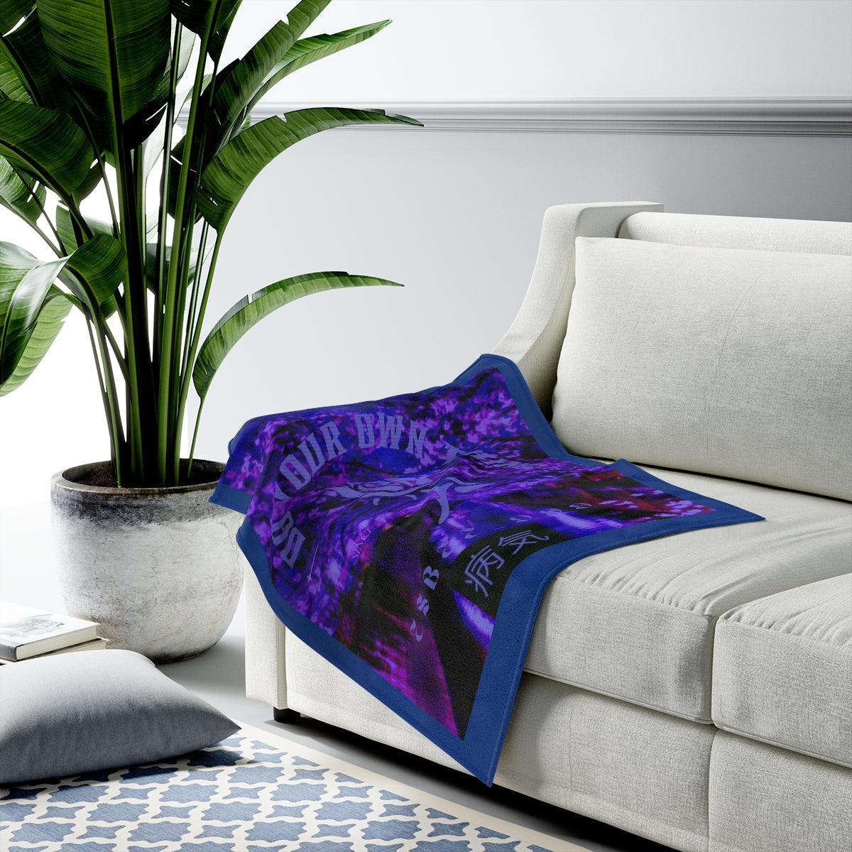 Purple Throw Blanket Soft Cozy Warm Plush Inspirational Velveteen Blanket