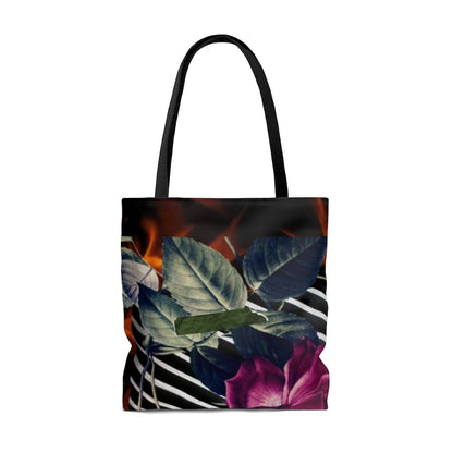 Rose Abstract Canvas Tote Bag, Weekender Bag, For Women, Unique Design Esbee