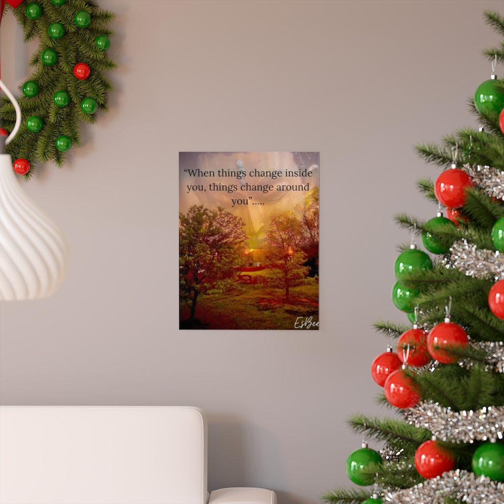Inspirational Art Print Poster, Buddhism Modern Contemporary Premium Matte