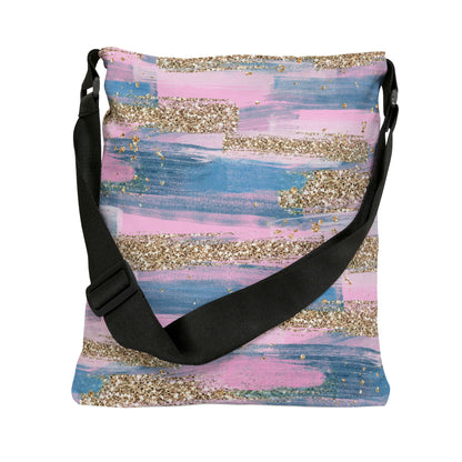 Glitter Weekender Bag for Women, Glitter Tote Bag, Adjustable Zippered Tote Bag With Pockets, Tote Bag Canvas