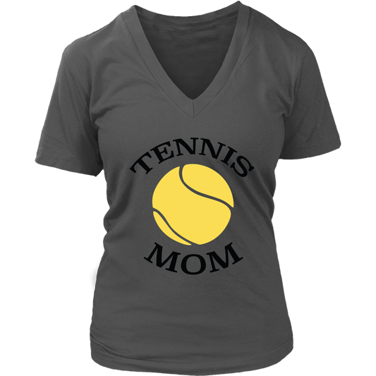 Women T-shirt Tennis Mom V-Neck shirt Gift for mom Graphic tee Custom T shirt
