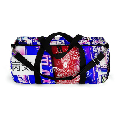 Tokyo Japanese Abstract Duffle Bag, Weekender Bag, Carry on Travel Overnight Canvas