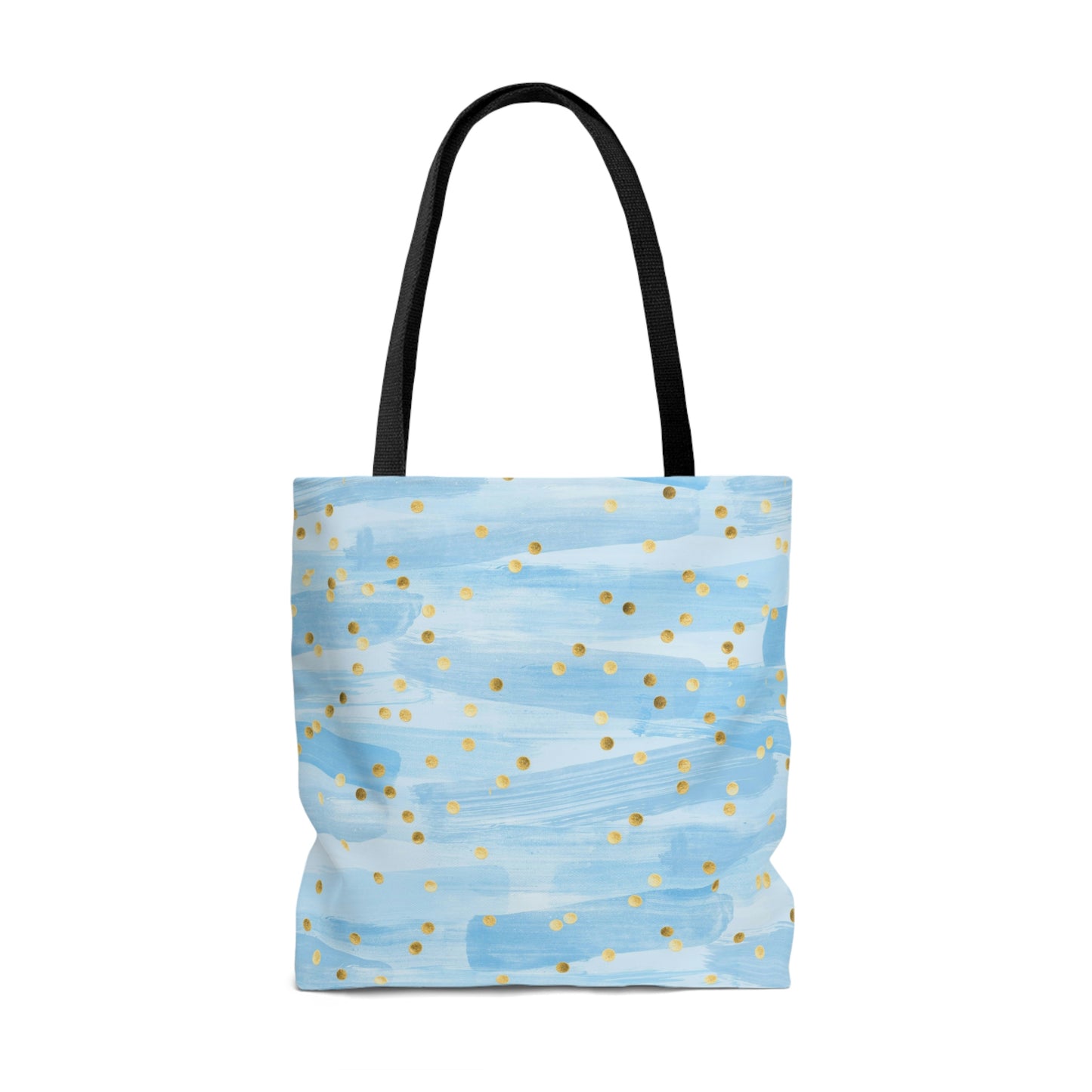Blue Gold Speck Weekender Bag for Women, Glitter Tote Bag, Tote Bag With Pockets, Cute Tote Bag Canvas