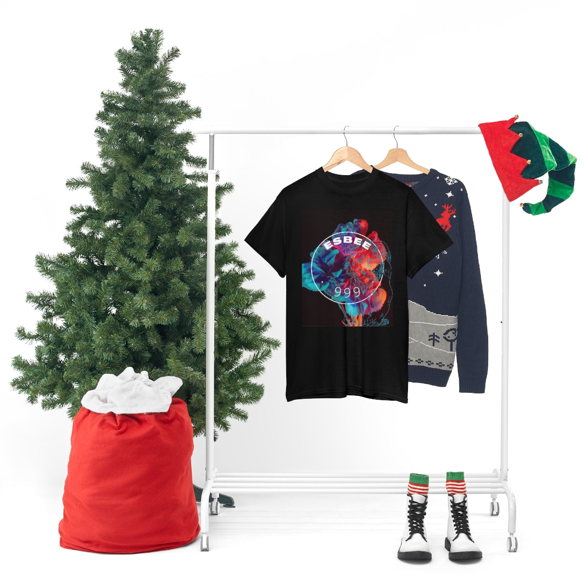 Y2k Abstract Art Graphic Tee Unisex Crewneck Shirt, Streetwear Grunge