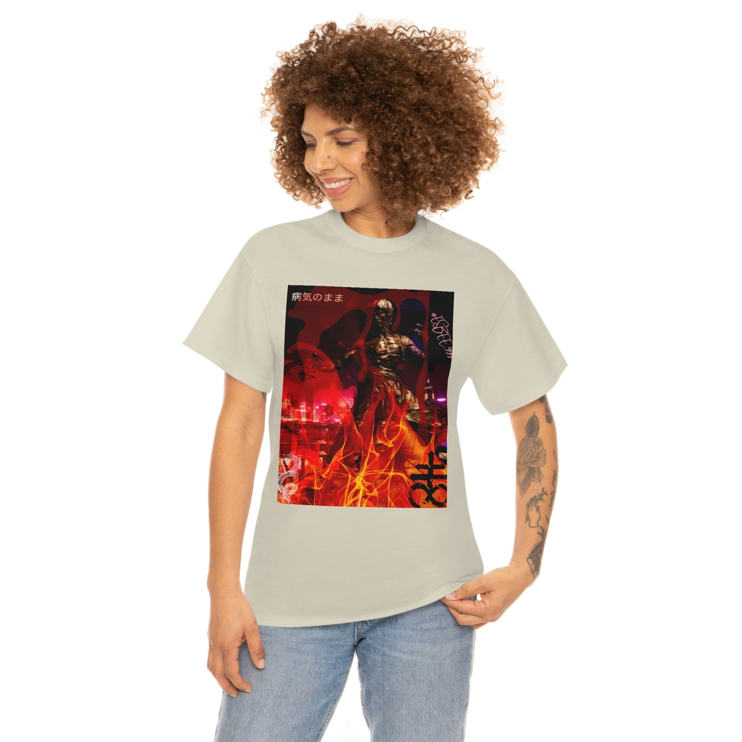 Graphic Tee Streetwear, Y2k Retro Graphic T-Shirt, Unisex Heavy Crewneck Tee