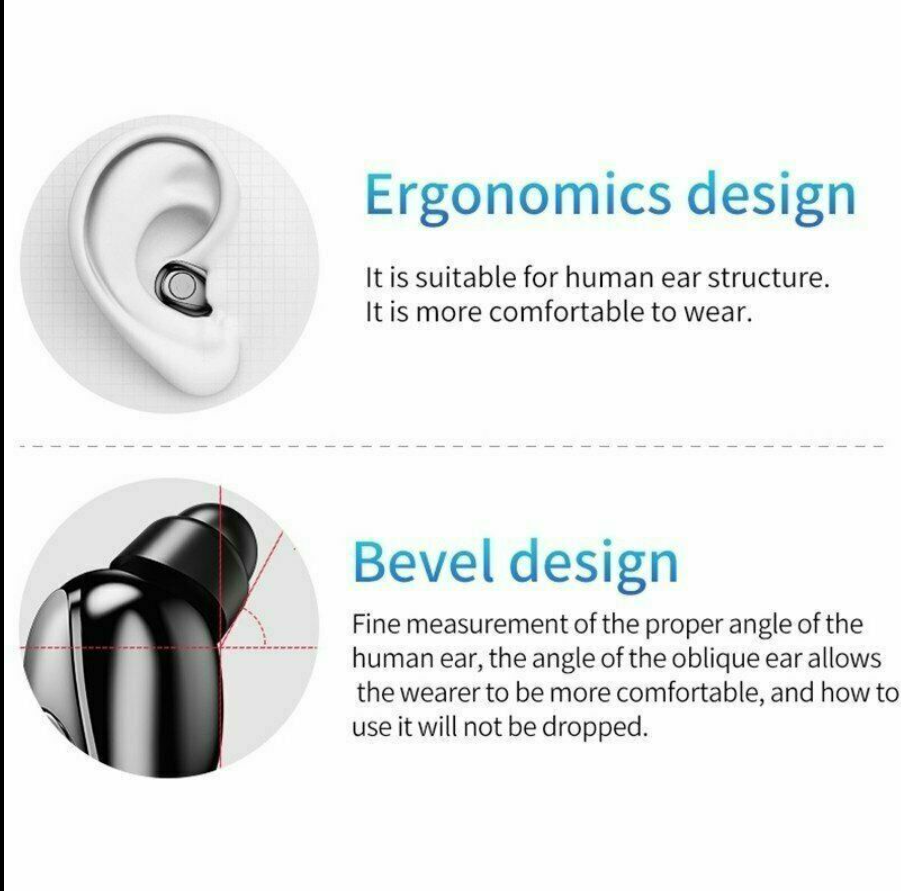 Waterproof Bluetooth 5.0 Earbuds Headphones Wireless Headset Noise Cancelling