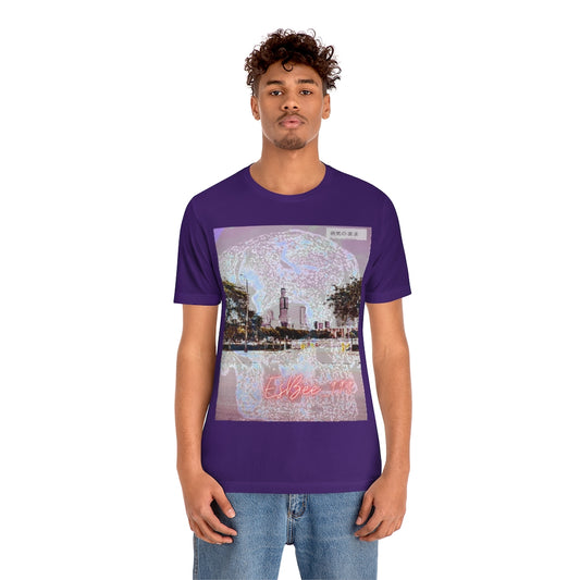 skull graphic tee purple