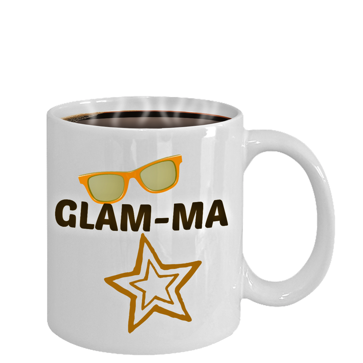 Glam Ma- Novelty Coffee Mug Gift Custom Ceramic Tea Cup For Grandma Nana Cool