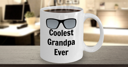 Coolest Grandpa Ever- Novelty Coffee Mug Gift- Birthday Father's Day For Grandpas Ceramic Cups