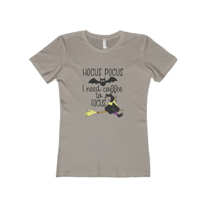 Hocus Pocus  I Need Coffee To Focus T-Shirt For Women's Halloween Shirt Coffee Lover