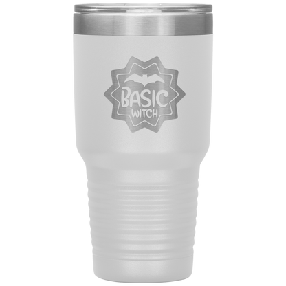 Halloween Tumbler Basic Witch Funny Tumbler 30 oz Insulated Tumbler Mug Cup Gift