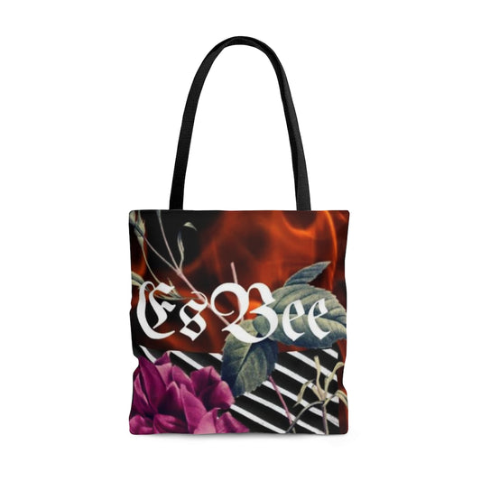 Rose Abstract Canvas Tote Bag, Weekender Bag, For Women, Unique Design Esbee