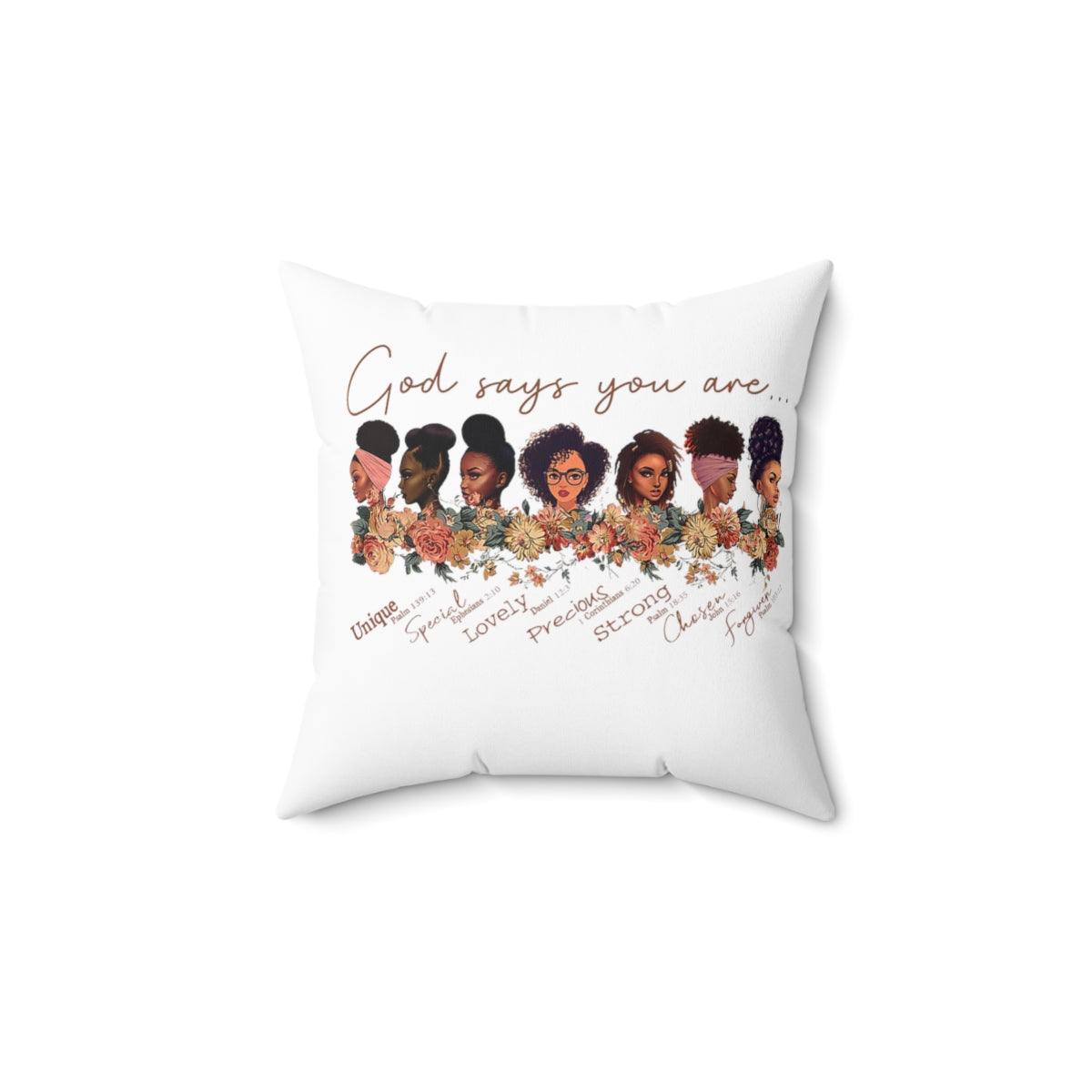Beautiful Woman Black Woman Throw Pillow, Accent Sofa Cushion Throw Pillow Cover, Decorative Pillow Case,