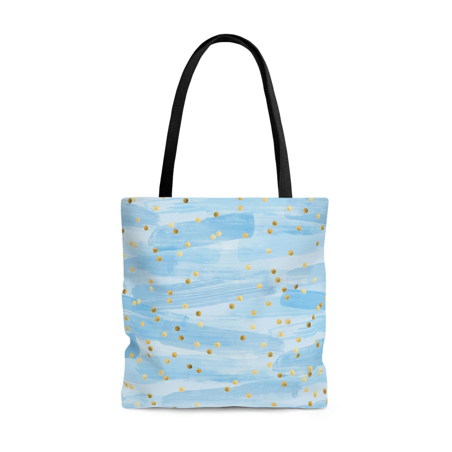 Blue Gold Speck Weekender Bag for Women, Glitter Tote Bag, Tote Bag With Pockets, Cute Tote Bag Canvas