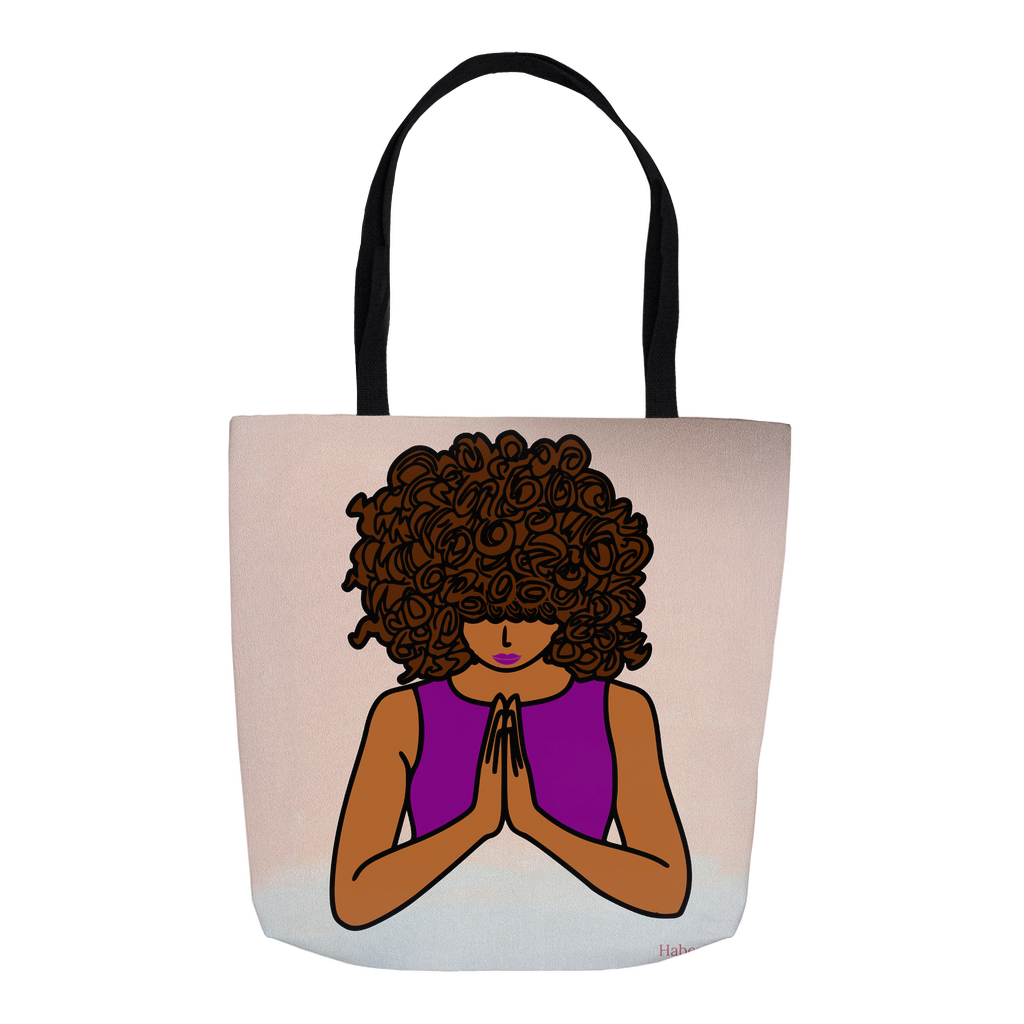 Tote Bags For Black Women  Praying Woman  Christian Gift Canvas Tote Bag