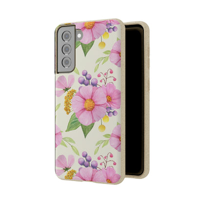 Floral Flower Tough Phone Case, Cute Cool Trendy Biodegradable Phone Case