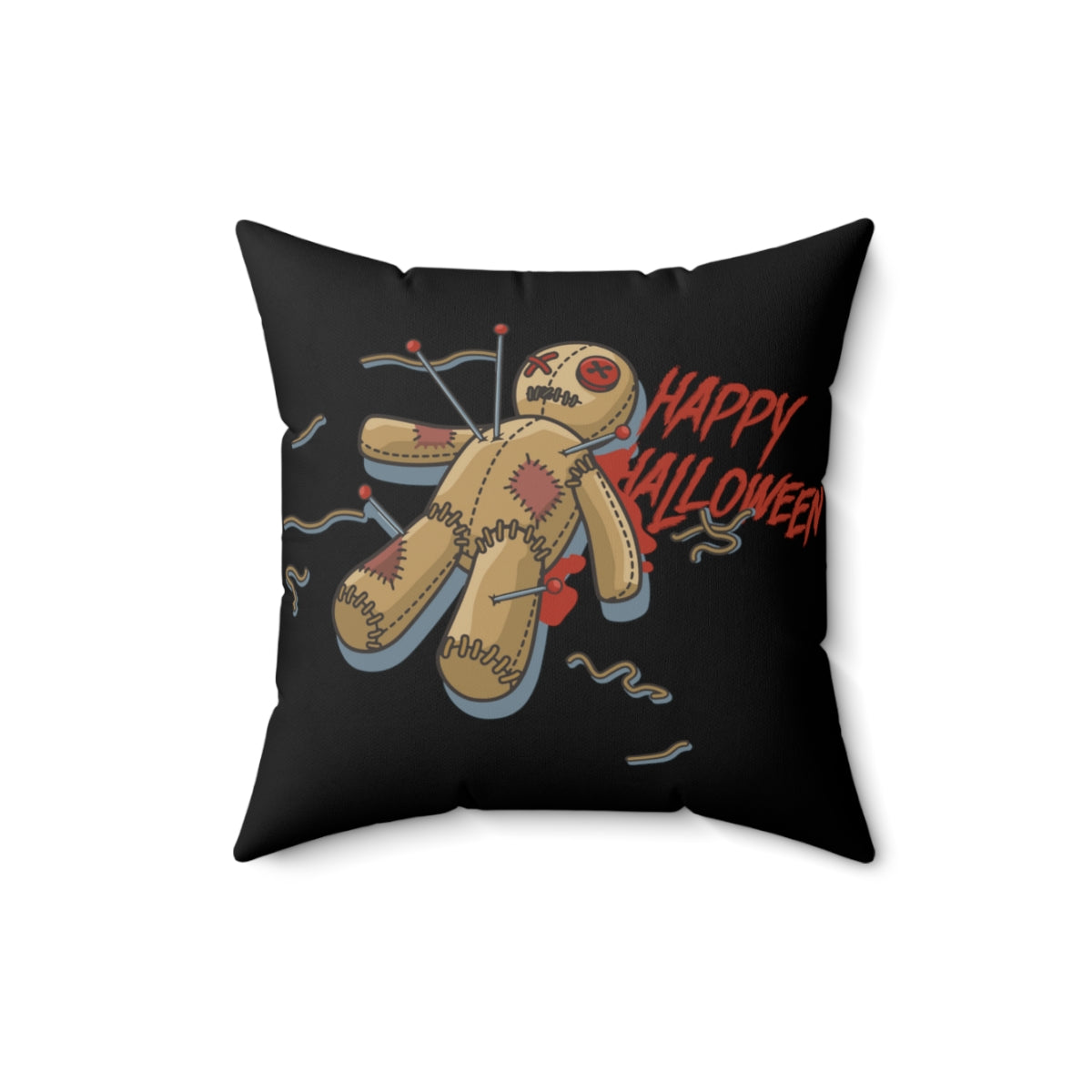 Happy Halloween Goth Fall Autumn Throw Pillow Covers, Decorative Accent Couch Pillow, Spun Polyester Square