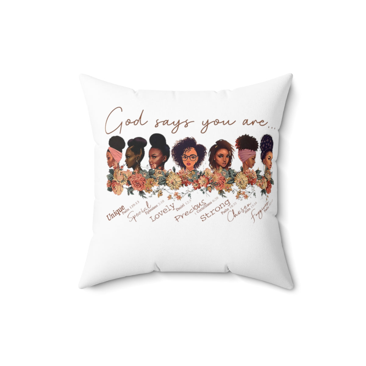 Beautiful Woman Black Woman Throw Pillow, Accent Sofa Cushion Throw Pillow Cover, Decorative Pillow Case,