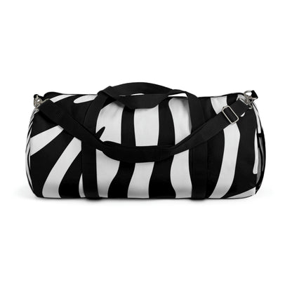 Zebra Print Duffle Bag, Weekender Duffle Bag, Carry-on Travel Overnight Canvas Duffel Bag