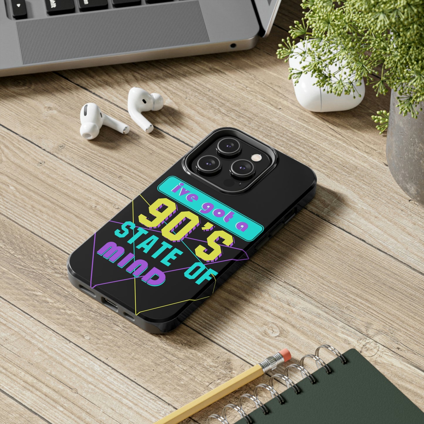 iPhone Case, 90's State of Mind Cell Phone Case, Y2k Aesthetic Phone Case