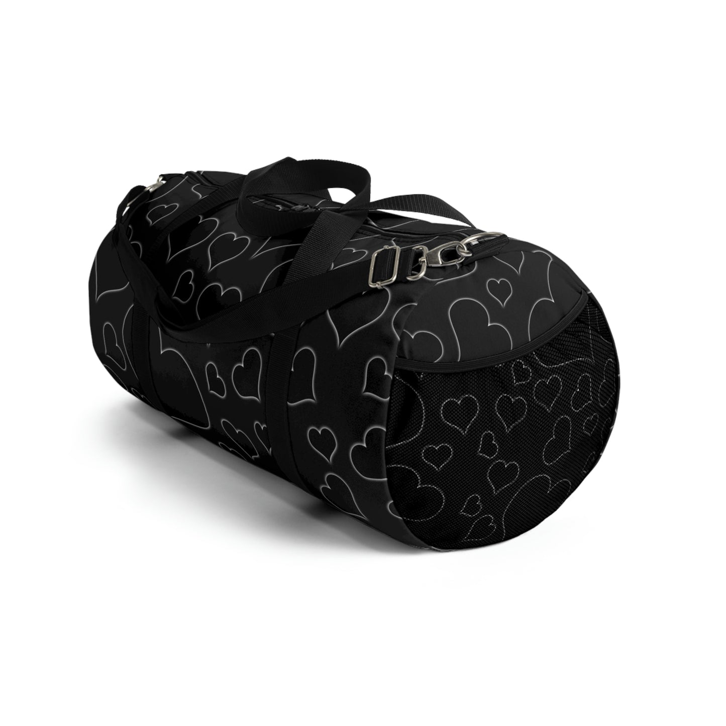 Black Hearts Duffle Bag, Goth Duffle Bag, Weekender Duffle Bag, Carry on