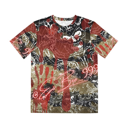 Y2k Grunge Abstract Graphic Tee Streetwear Men's Polyester Tee (AOP)