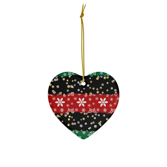 Heart Christmas Tree Ornaments, Xmas Tree Decorations, Cute Unique Ceramic Ornaments, 2 Shapes