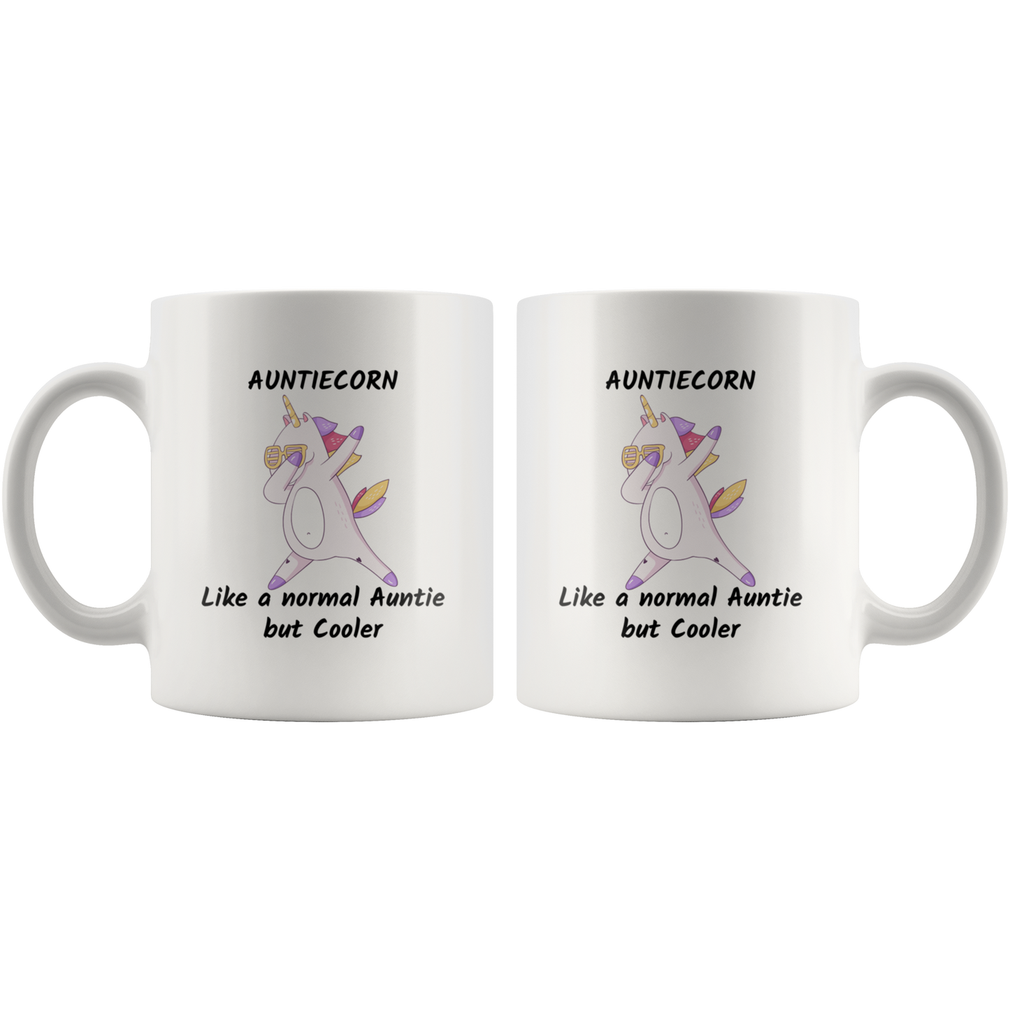 Auntiecorn Coffee mug Unicorn gift for Women Unicorn lover Ceramic funny Custom mug