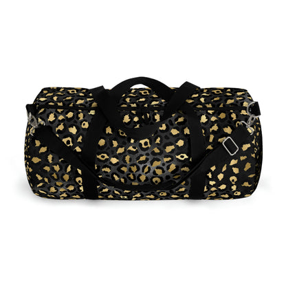 Leopard Print Duffle Bag, Weekender Duffle Bag, Carry-on Travel Overnight Canvas Duffel Bag