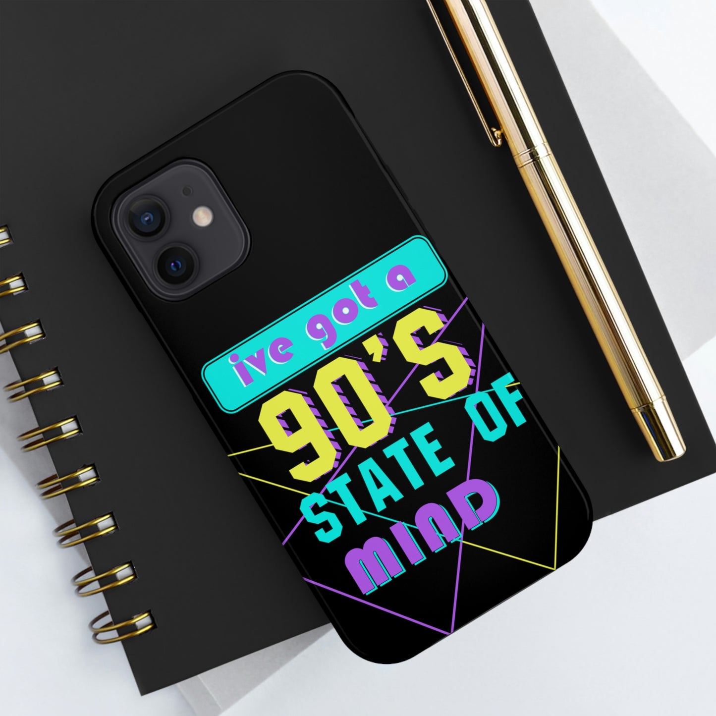 iPhone Case, 90's State of Mind Cell Phone Case, Y2k Aesthetic Phone Case