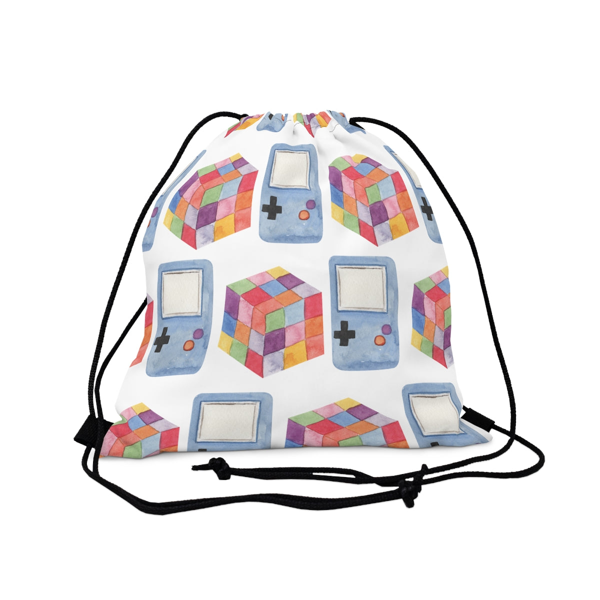 90's Drawstring Bag Backpack, School Mini Canvas Overnight Weekender Bag