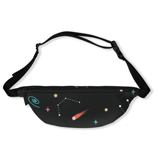 Fanny Pack for Women Bum Bag Festival Hip Bag Waist Purse Black Stars
