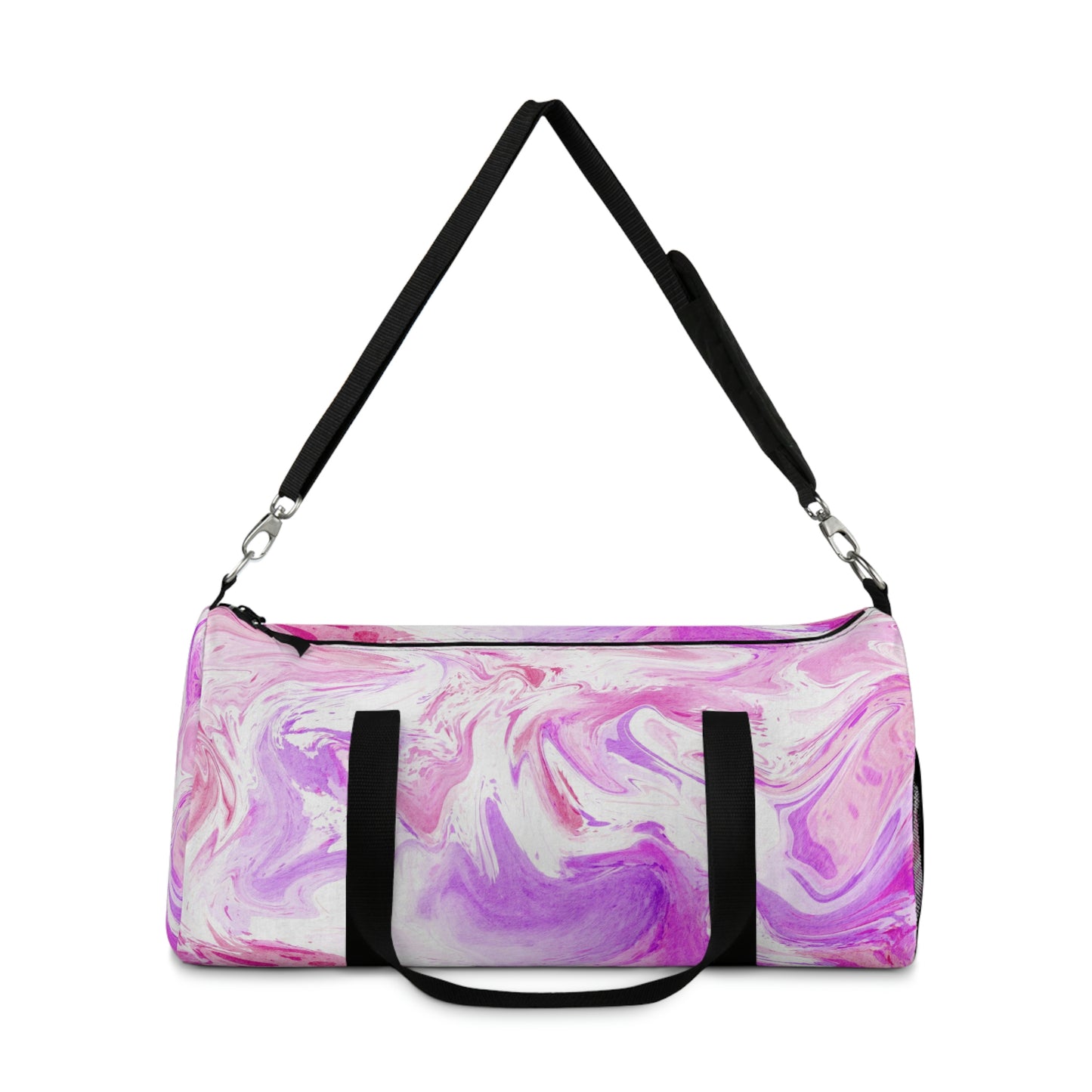 Pink Tie Dye Duffle Bag, Weekender Duffle Bag, Carry-on Travel Overnight Canvas Duffel Bag