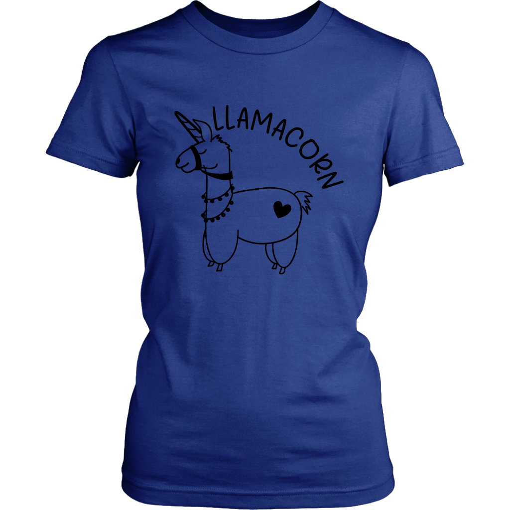Llamacorn T-shirt Funny Women Graphic Tee Custom Gift for Her Girls Llama lovers Gift.
