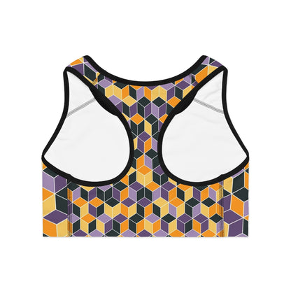 Geometric Sports Bra Activewear Workout Clothes Gym Wear For Women(AOP)