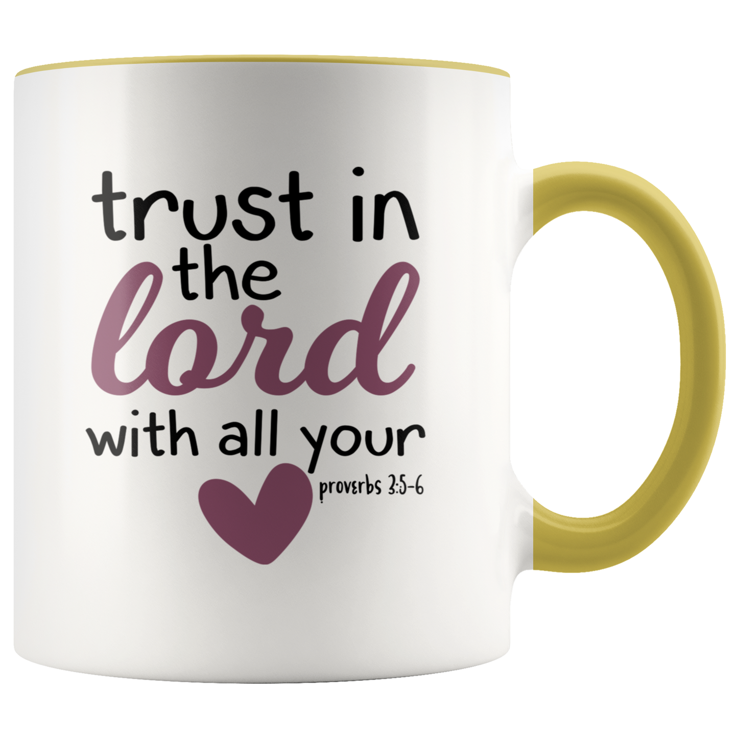 Christian coffee mug gift Trust in the Lord Religious mug Inspirational Faith quote cup